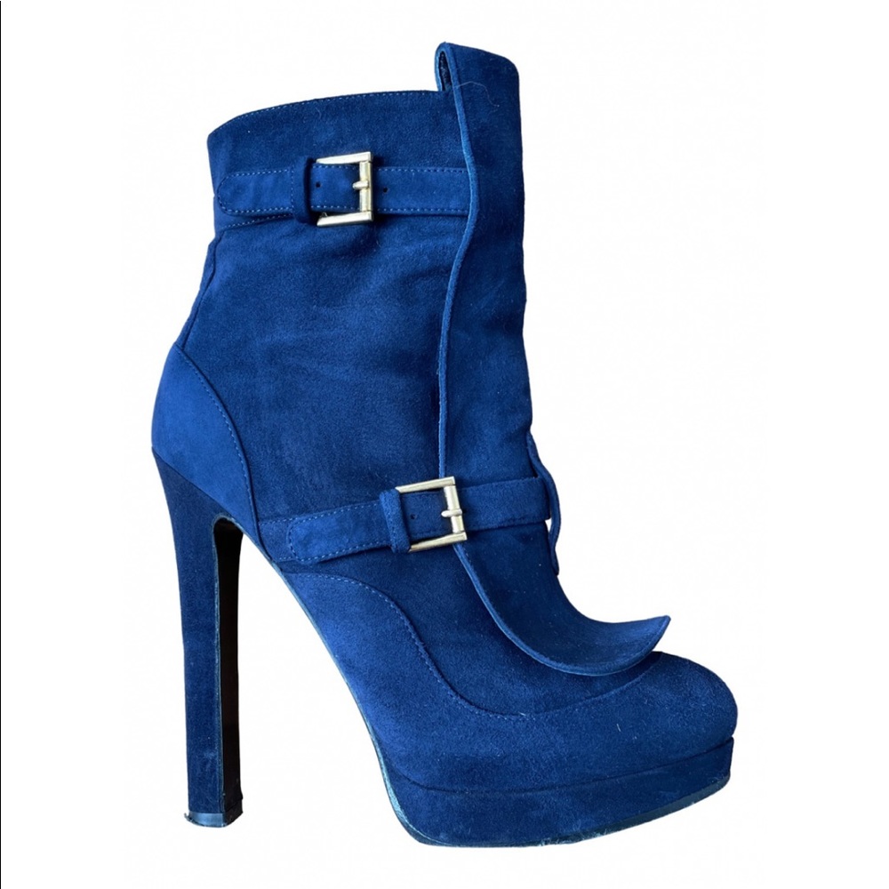 Alexander McQueen - Blue Suede Boots